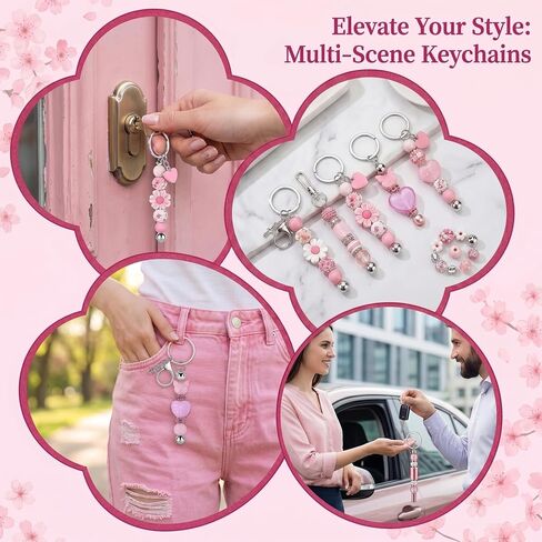 DIY Keychain Bars - Beadable Metal Rod for Custom Keychains, Fashion Accessories & Clothing Decoration Components in Saudi Arabia