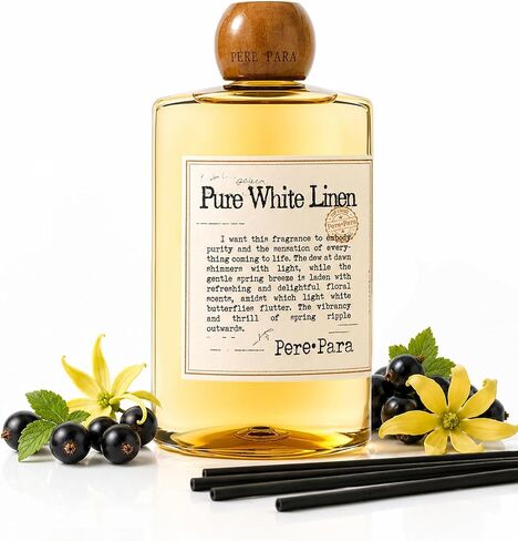 Luxury Hotel Scent Reed Diffuser Rifill 400ml (13.53oz) with 6 Reed Sticks | English Pear & Freesia Scent | Home, Bathroom & Office Decor | Long-Lasting Room Freshener | Premium Gift Set in Saudi Arabia