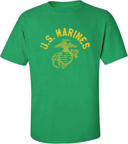 U.S. Marines Vintage Arch Gold Ink Adult Short Sleeve T-Shirt in Kuwait
