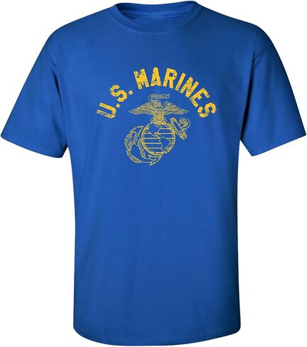 U.S. Marines Vintage Arch Gold Ink Adult Short Sleeve T-Shirt in Kuwait