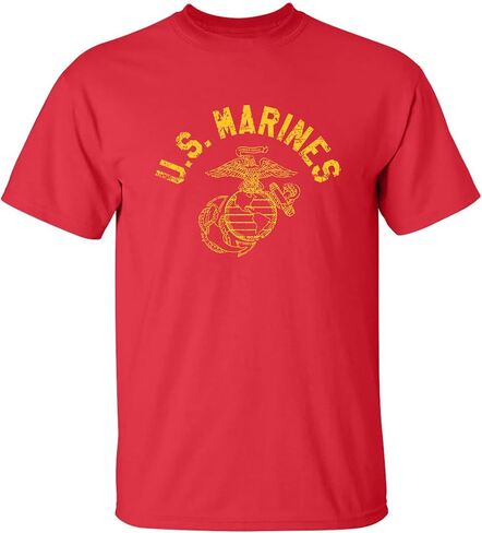 U.S. Marines Vintage Arch Gold Ink Adult Short Sleeve T-Shirt in Kuwait