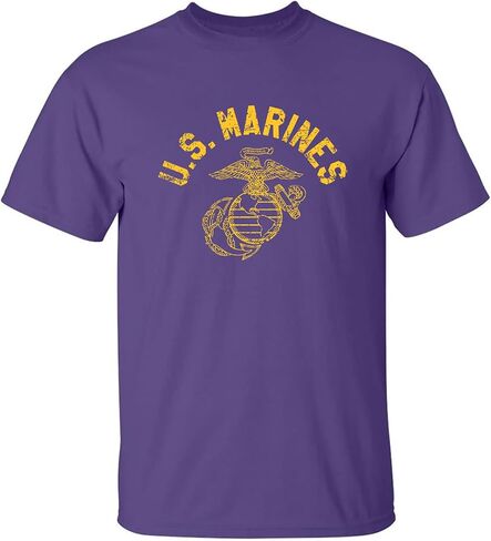 U.S. Marines Vintage Arch Gold Ink Adult Short Sleeve T-Shirt in Kuwait