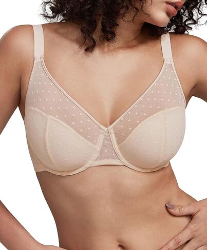 Minimizer Bras for Women Unlined Full Coverage Lace Bra with Supportive Underwire for Large Bust in Saudi Arabia