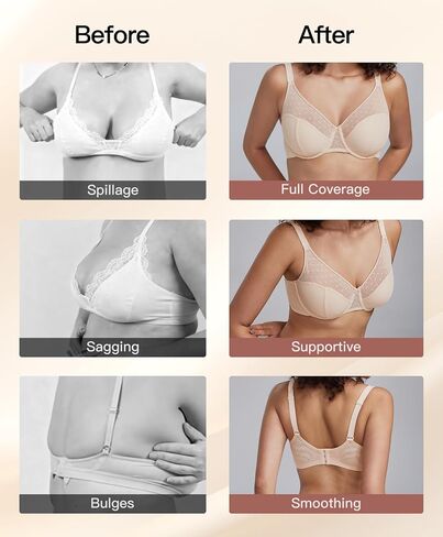 Minimizer Bras for Women Unlined Full Coverage Lace Bra with Supportive Underwire for Large Bust in Saudi Arabia