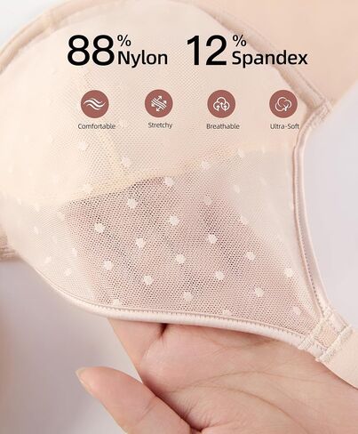 Minimizer Bras for Women Unlined Full Coverage Lace Bra with Supportive Underwire for Large Bust in Saudi Arabia