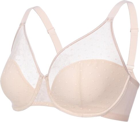 Minimizer Bras for Women Unlined Full Coverage Lace Bra with Supportive Underwire for Large Bust in Saudi Arabia