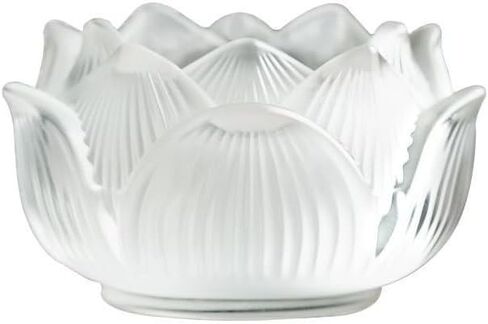 Modern Lotus Flower Incense Burner for Sticks Coil Cones, Handmade Crystal Glass Incense Stick Holder, Ash Catcher Ideal for Incense Burning, Aromatherapy Ornament Home SPA Decor (White) in Kuwait