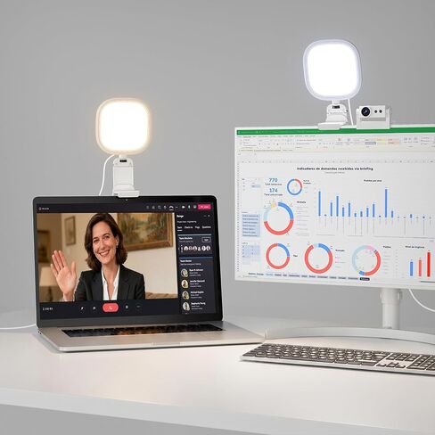 Ring Light for Desk, Laptop, Monitor & Phone – Soft Eye-Caring Webcam Light with 84 LEDs, 50 Modes, CRI 97.8+ for Zoom, Streaming, Video Calls, Remote Work – USB-Powered Selfie Light in Saudi Arabia
