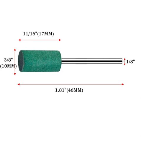 30pcs مجموعة بتات التلميع المطاط ، 1/8 "شانك 1/4" رؤوس الأسطوانة ، لتراجع المعادن وتلميع الخشب/اليشم in Kuwait
