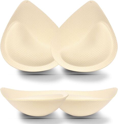 Push Up Bra Pads Inserts for Women – Adjustable Inflatable Air Pads with Built-in Pump to Add 2 Cup Sizes – Custom Thickness for Asymmetric Support, Breathable & Comfortable, Reusable (Beige) in Saudi Arabia