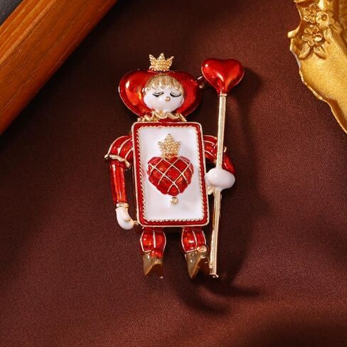 Retro Spade Soldier Alloy Brooch, Cute Stylish Corsage Pin Fashion Decor Accessory in Kuwait