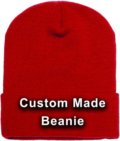 Winter Beanie for Men & Women Custom Personalized Text Name Embroidery Acrylic Running Gear in Saudi Arabia