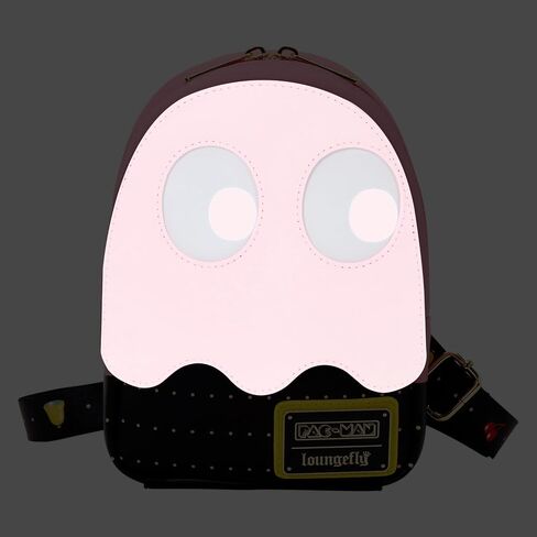 Loungefly Pac-Man Pinky Ghost Glow Sling Crossbody Bag in Kuwait