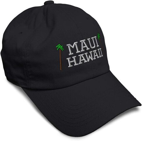 Speedy Pros Soft Baseball Cap Maui Hawaii with Coconut Tree Embroidery Tropical Location Cotton Dad Hats for Men & Women in Kuwait