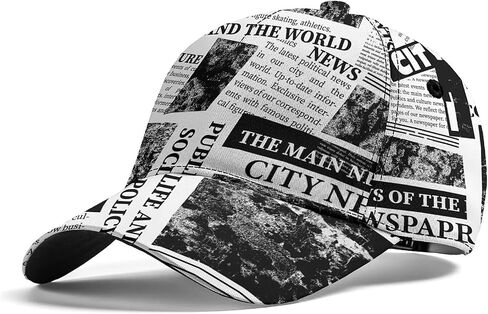 Amasnay Newspaper Baseball Cap for Men Women Snapback Golf Dad Hat Adjustable Size for Running Workouts Outdoor Activities in Saudi Arabia