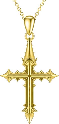 Christian Gift 14k Gold Cross Necklace for Women Gold Cross Pendant Necklaces Religious Faith Jewelry for Her Birthday Christmas Mothers Day Gifts for Mom Wife Girlfriend in Saudi Arabia