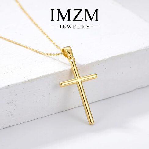 Christian Gift 14k Gold Cross Necklace for Women Gold Cross Pendant Necklaces Religious Faith Jewelry for Her Birthday Christmas Mothers Day Gifts for Mom Wife Girlfriend in Kuwait