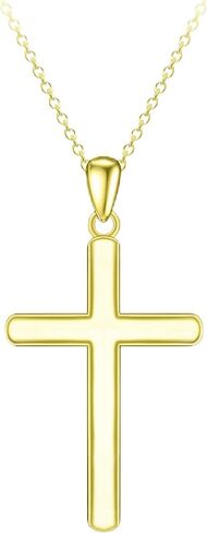 Christian Gift 14k Gold Cross Necklace for Women Gold Cross Pendant Necklaces Religious Faith Jewelry for Her Birthday Christmas Mothers Day Gifts for Mom Wife Girlfriend in Kuwait