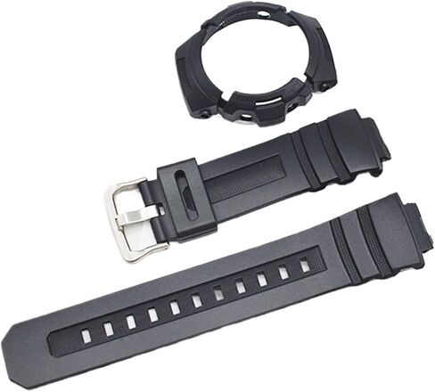 2-in-1 Resin Case and Strap Compatible with AW-591/AW-590/AW-5230/AWG-M100/AWG-M101 Frame Bezel AW591/AWG590 Strap(Color1) in Kuwait