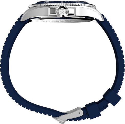 Timex Men's Harborside Coast Multifunction 43mm Watch - Blue Two- Piece Blue Dial Silver-Tone Case in Kuwait