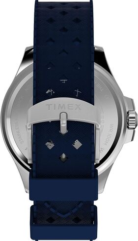 Timex Men's Harborside Coast Multifunction 43mm Watch - Blue Two- Piece Blue Dial Silver-Tone Case in Kuwait