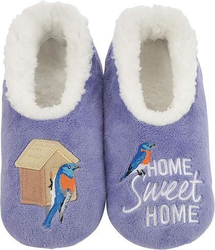 Snoozies Pairables Funny Quote House Slippers for Women, Fuzzy House Shoes Non-Slip with Sherpa Lining in Kuwait