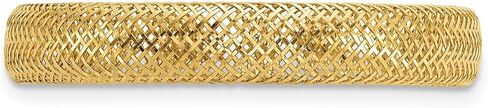 Jewelry Affairs 14K Gold Polished Mesh Stretch Adjustable Band Ring in Saudi Arabia