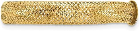 Jewelry Affairs 14K Gold Polished Mesh Stretch Adjustable Band Ring in Saudi Arabia