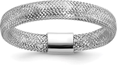 Jewelry Affairs 14K Gold Polished Mesh Stretch Adjustable Band Ring in Saudi Arabia