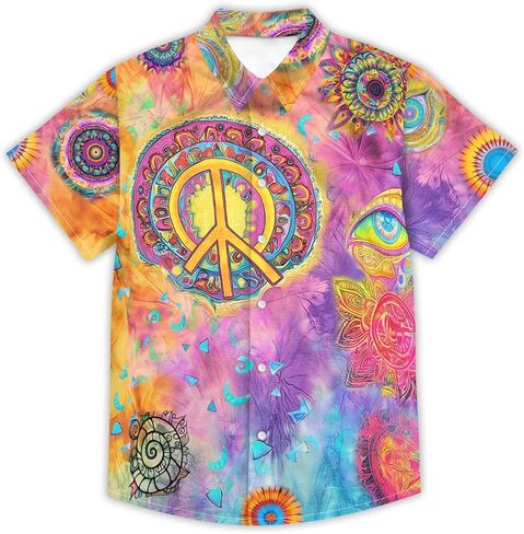 Funny Hawaiian Shirt Summer Beach Tropical Short Sleeve Holiday Print Aloha Shirt Casual Button Down Shirt in Kuwait