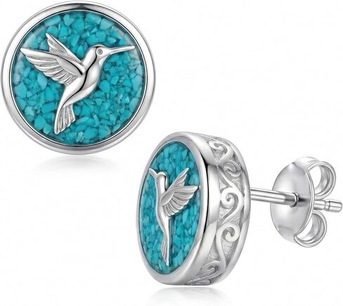 Hummingbird/Turtle/Dragonfly Earrings Created Turquoise Stud Earrings Vintage Jewelry Gifts for Women in Saudi Arabia