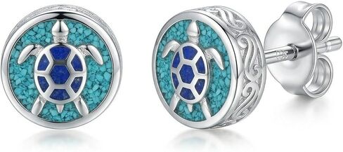 Hummingbird/Turtle/Dragonfly Earrings Created Turquoise Stud Earrings Vintage Jewelry Gifts for Women in Saudi Arabia