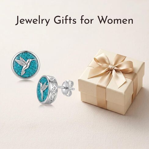 Hummingbird/Turtle/Dragonfly Earrings Created Turquoise Stud Earrings Vintage Jewelry Gifts for Women in Saudi Arabia