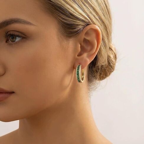 Elegant Women's U-Shaped Earrings, Stylish Jewelry for Banquet Party, Gift in Kuwait