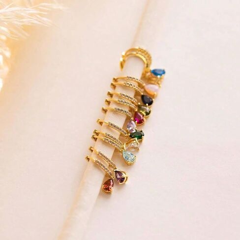 1 Pair White Silver Plated Zircon Multi-color Water Droplet Earrings For Women Daily Wear Dating Wears Best Birthday Gift Fine Jewelry Gifts in Kuwait