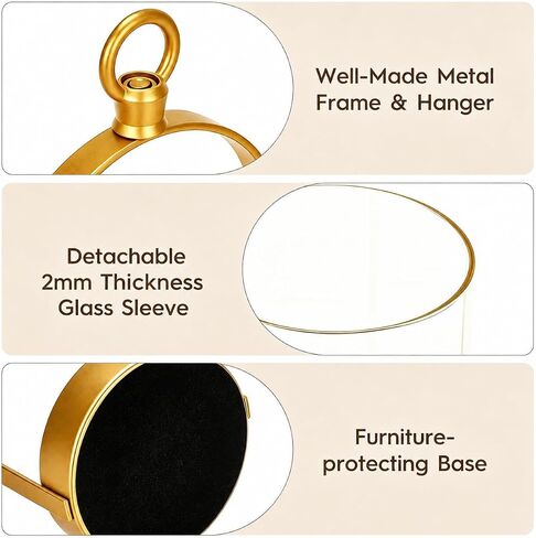 Gold Hurricane Candle Holder, Versatile Metal Candle Holder with Thick Glass Shield for Pillar Candles, Plants, Decorative Candle Lantern for Thanksgiving Christmas Party Table Centerpiece in Saudi Arabia