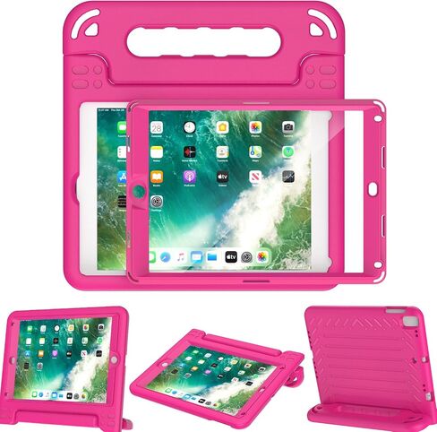 AVAWO Kids Case for iPad 9.7 inch (2018/2017 Model) 6th/5th Generation, iPad Air 2 Cover with Built-in Screen Protector, Durable Lightweight Shockproof Handle Stand for Toddlers, Blue in Kuwait