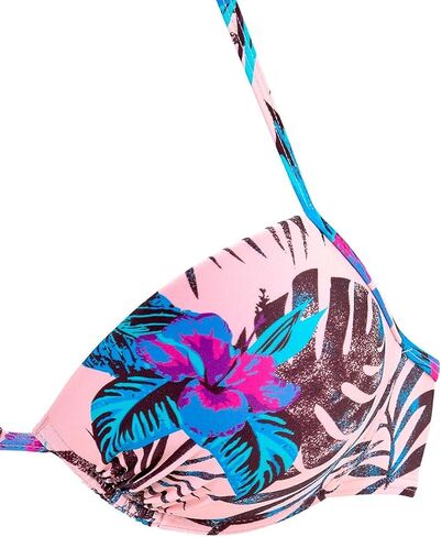 LASCANA Women's Floral Palm Print Push Up Bikini Top in Kuwait