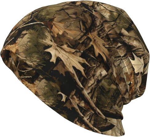 Camo Beanie Chemo Hats for Women Men Slouchy Cancer Headwear Stretchy Skull Cap Soft Knitted Hat Nightcap Chemo Gifts in Kuwait