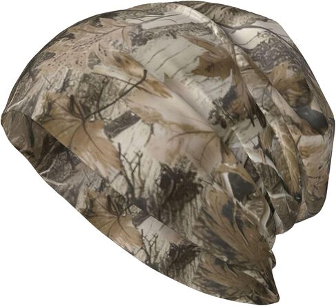 Camo Beanie Chemo Hats for Women Men Slouchy Cancer Headwear Stretchy Skull Cap Soft Knitted Hat Nightcap Chemo Gifts in Kuwait