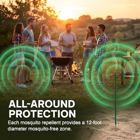 NomoBuzz Mosquito Repellent Incense Sticks 120 Count - DEET-Free Plant-Based with Citronella & Rosemary, 60 Mins Long-Lasting Protection for Patio, Backyard, Camping, Picnic in Kuwait