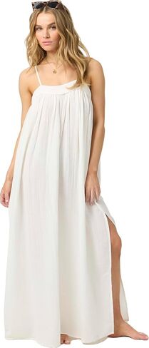 O'NEILL Women's Saltwater Solids Sai Maxi Cover-Up Dress | Adjustable Straps, Side Slits in Kuwait