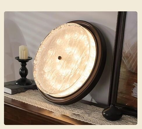 Retro Round Glass Ceiling Lamp Led Home Decoration Ceiling Light for Bedroom Living Room Classic Light Fixture,luminaire in Saudi Arabia