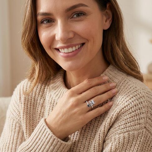 Yorkie Rings 925 Sterling Silver Dog Rings for Women Yorkie Jewelry Gifts for Women in Saudi Arabia