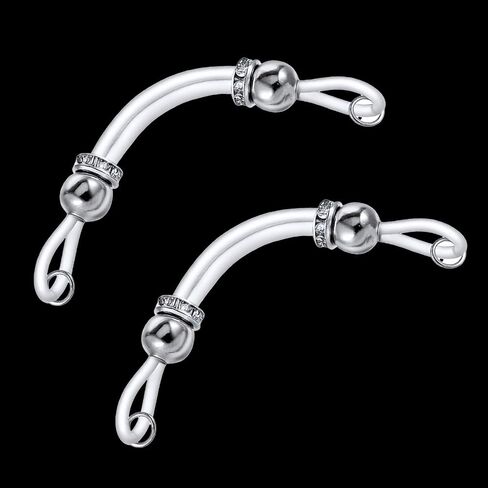 2Pairs Nipple Rings Non Piercing, Adjustable Silicone Fake Nipple Rings with Stainless Steel Beads, Faux Nipples Piercing for Women Men Adult Unisex in Saudi Arabia