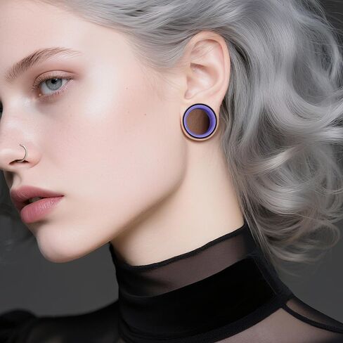 DOEARKO 2Pcs Ear Gauges Hollow 316L Stainless Steel Double Flared Ear Plugs Tunnels Stretcher Body Piercing Earring Jewelry for Women Men 2G(6mm)-1"(25mm) in Saudi Arabia