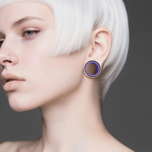 DOEARKO 2Pcs Ear Gauges Hollow 316L Stainless Steel Double Flared Ear Plugs Tunnels Stretcher Body Piercing Earring Jewelry for Women Men 2G(6mm)-1"(25mm) in Saudi Arabia