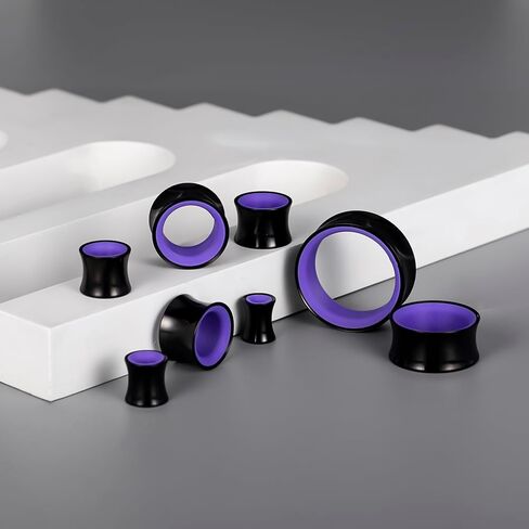 DOEARKO 2Pcs Ear Gauges Hollow 316L Stainless Steel Double Flared Ear Plugs Tunnels Stretcher Body Piercing Earring Jewelry for Women Men 2G(6mm)-1"(25mm) in Saudi Arabia