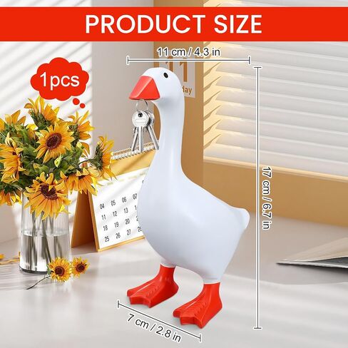 Novabright Desk Goose 7 Inch Mini Porch Goose Statue Funny Magnetic Key Holder Desktop Figurine for Office Display Bookshelf Housewarming Gifts for New Home Room Decor Aesthetic in Saudi Arabia