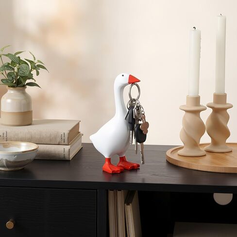 Novabright Desk Goose 7 Inch Mini Porch Goose Statue Funny Magnetic Key Holder Desktop Figurine for Office Display Bookshelf Housewarming Gifts for New Home Room Decor Aesthetic in Saudi Arabia